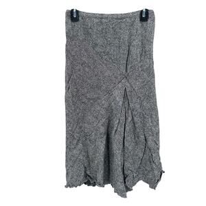 Adec Skirt Women 2 36 Gray A-Line Wool Slit Lined Career Office Knee Length Work